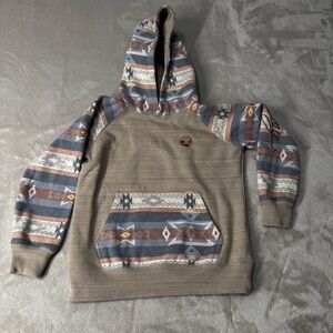Hooey Hoodie Aztec Pullover Sweatshirt size small kids girls